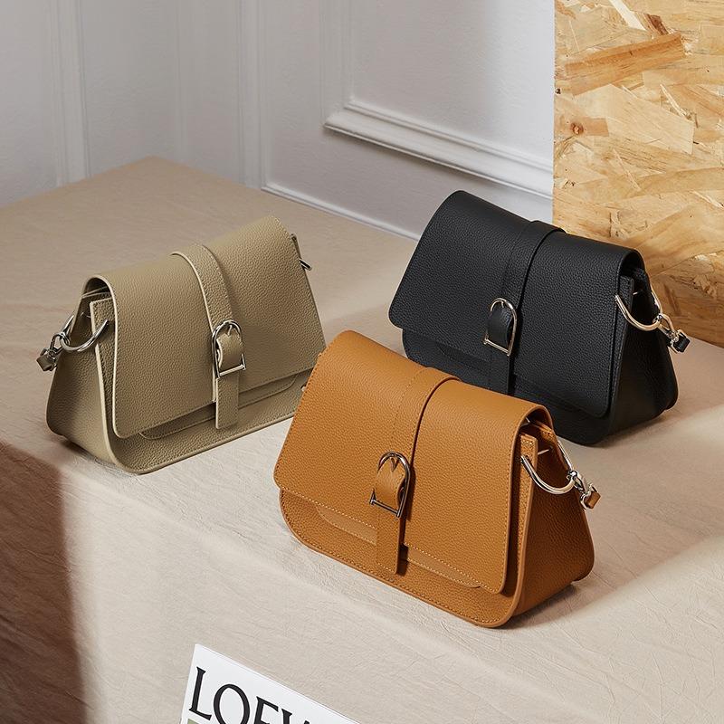 Neue Leder Damen Tasche Muttertasche Damen Pendler Einfache Handtasche Umhängetasche Satteltasche