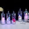 LED Electronic Candle Clear Rose Night Light Valentines Day Decor Best Gift For Girlfriend Home Decorative Atmosphere Ornament