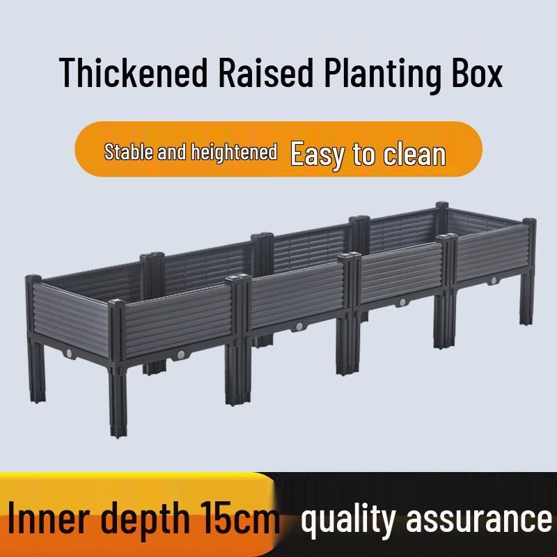 Extra-Large Plastic Balcony & Rooftop Planting Box for Vegetables & Flowers