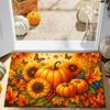 1pc Halloween Bat Pattern, Long Runner Rug Series,Home Floor Mat, Doorway Runner, Machine Washable Indoor Entry Carpet, Bedroo