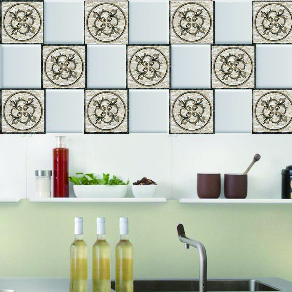 8/10/15/20cm Marble Waterjet Parquet Floor Tiles Diagonal Wall Sticker Bathroom Kitchen Wall Decals Tile Peel & Stick Art Mural