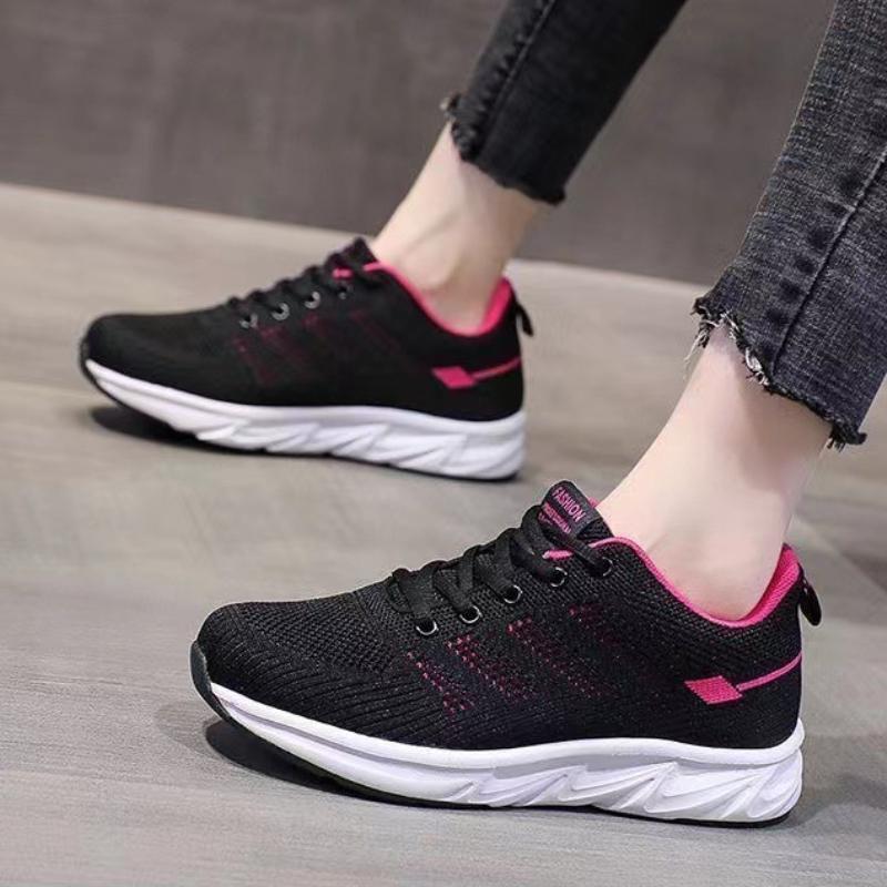 Trendy Sports Shoes 2024 New Lightweight Casual Shock-absorbing Running Flat Bottom Vulcanized Women's Shoes Platform Sneakers