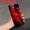 2DFlat Samsung Phone Case Vibrant Red Liquid Splash Abstract Design Applicable To Galaxy S23 S24 S25ULTRA S26 A12 A14 A15 A16 A54 A55