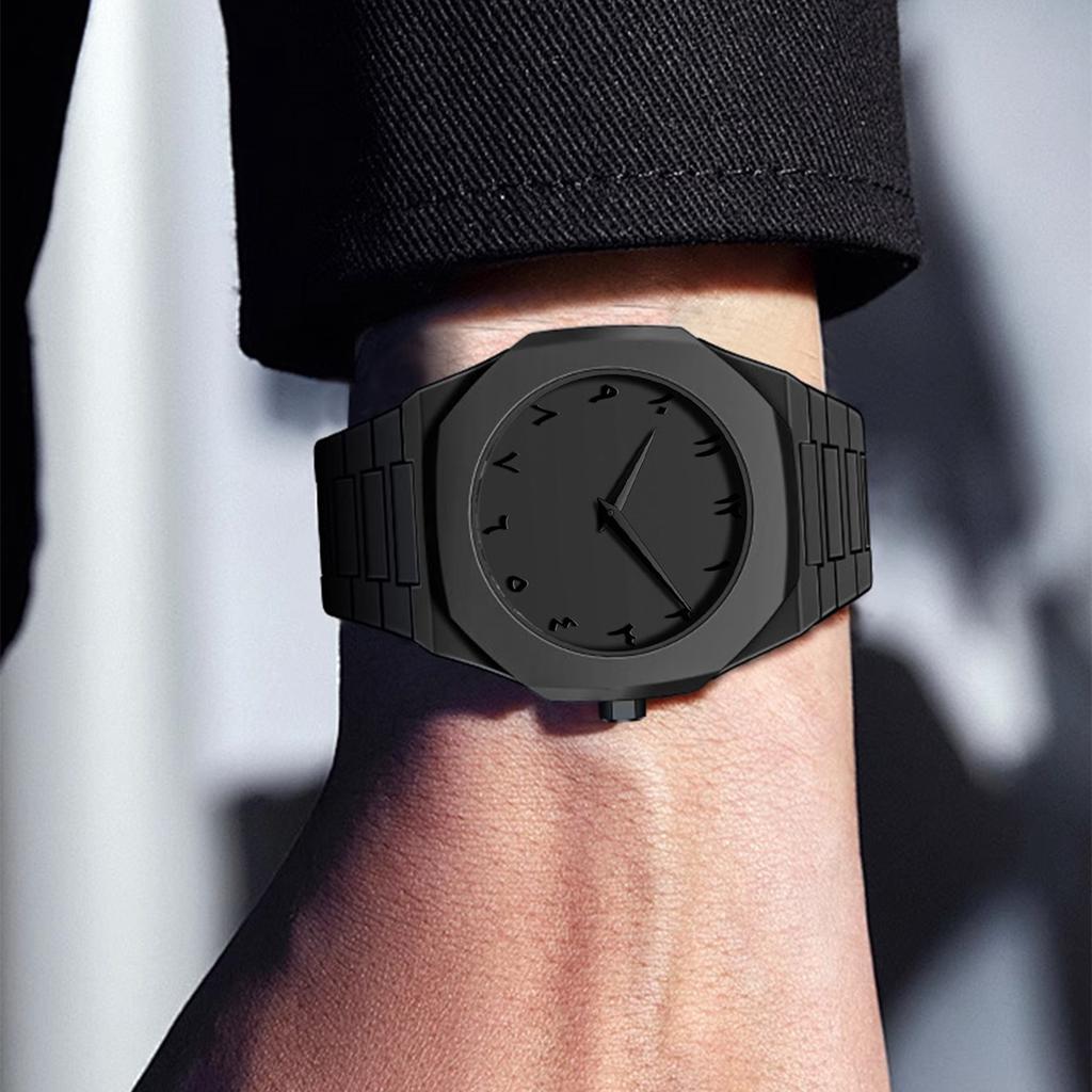 Enkel avslappet herre-dameklokke personlighet arabisk digital kvartsklokke rund urskive kvartsklokke egnet for dagliglivet gaver