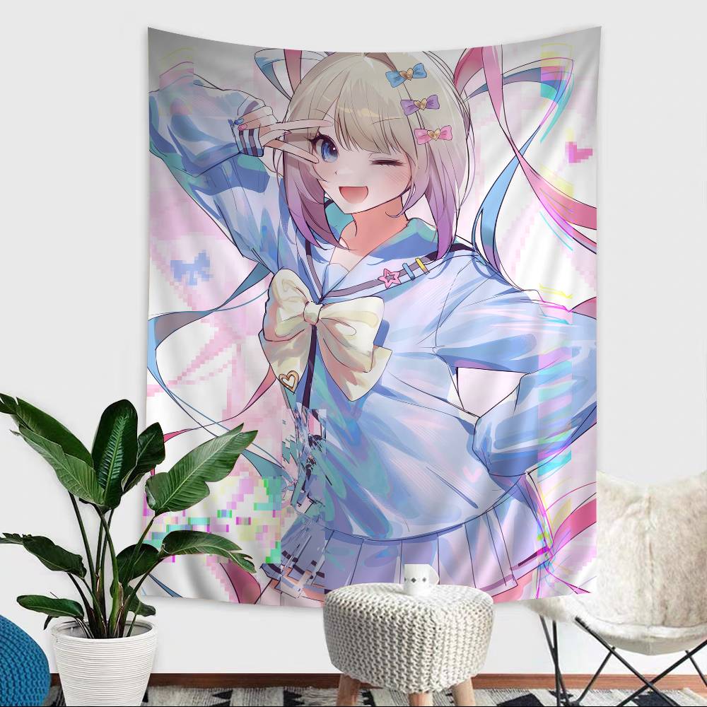 Game NNeedy Girl Overdose Tapestry Art Printing Japanese Wall Tapestry Anime Wall Hanging Home Decor