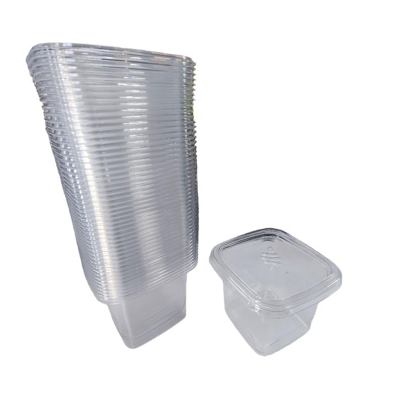 50Pcs Clear Plastic Cups Disposable Mousse Dessert Box With Lid Dessert Acrylic Food Cake Cup 150/250/380Ml Packaging Box