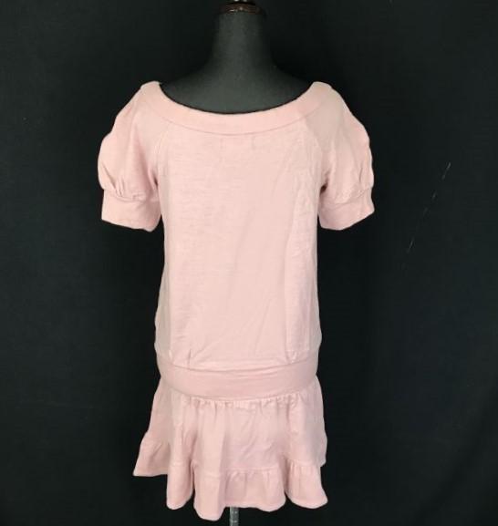 BURBERRY BLUE LABEL short sleeve knit mini dress S-M 36 pink wool Japan(USED)