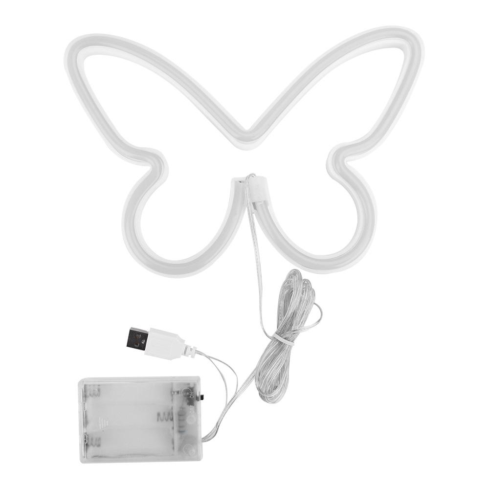 

Светодиодная неоновая лампа-бабочка, USB-лампа-бабочка для подвешивания на стену, ночники для комнаты, рождественской вечеринки, свадебной вечеринки, украшение спальни