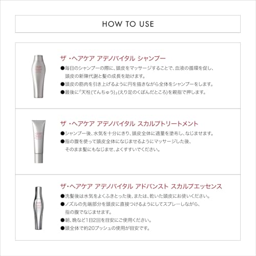 ADENOVITAL Advance GP Scalp Essence Hair Tonic Growth Men Women Quasi-drug Thinning Promotion Care Loss Prevention Salon Exclusive Shiseido (180ml)