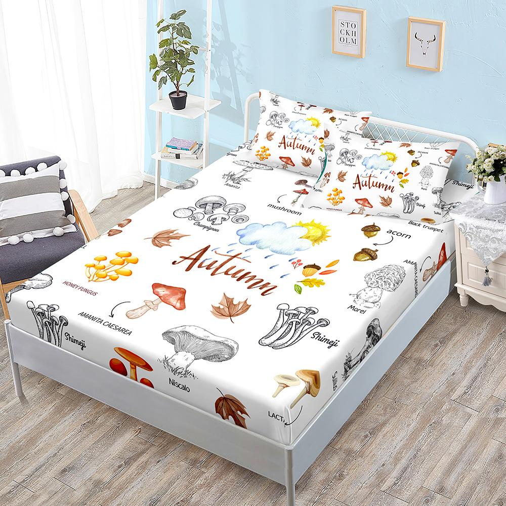 Simple Wind Dinosaur Butterfly Three-Piece Mattress, Mattress Cover Kit, Mattress Protective Cover