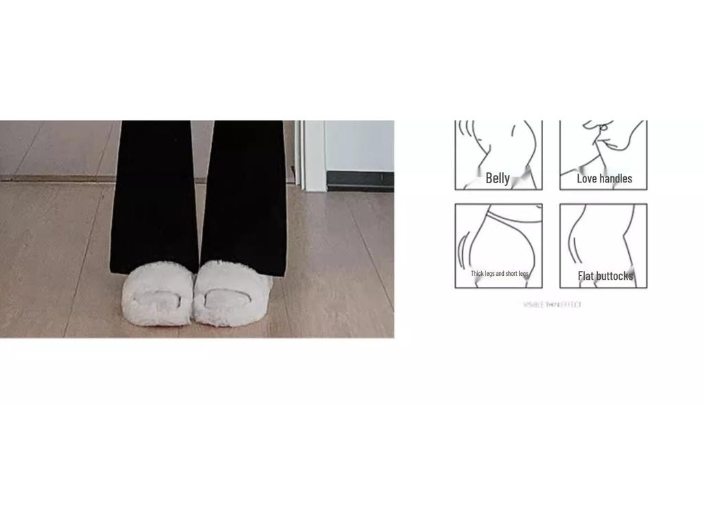 Petite High Waist Black Flare Pants for Women - Slimming and Versatile Summer Suit