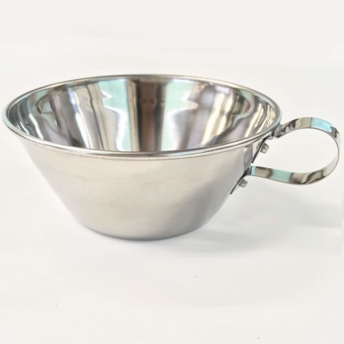 Sunnap Takahiro Okonomiyaki Bowl (Riveted), Silver, 400cc, Large, Stainless Steel, Made in Japan, GKT02001