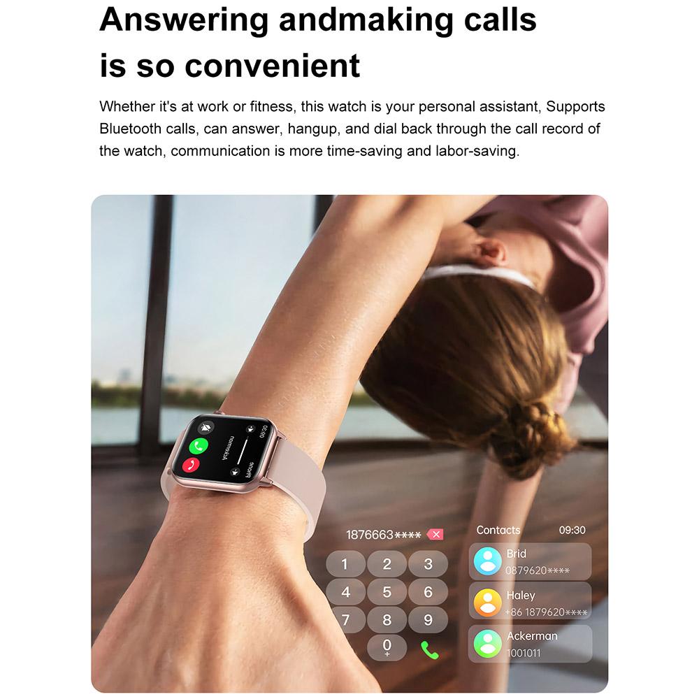 ZW64 1.85 Inch AMOLED Screen Smart Watch Health Monitor Bluetooth-compatible Calling Fitness Tracker