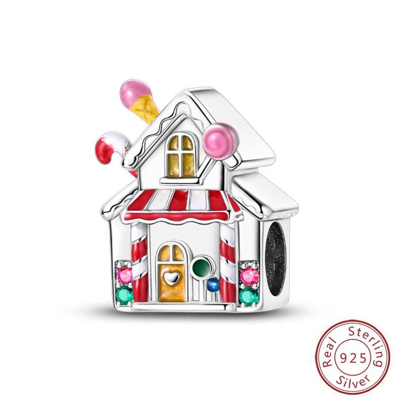 New Winter Charms Bead Copper Snowflake Snowman Penguin Deer Dangle Fit Bangle Bracelet Necklace Diy Jewelry