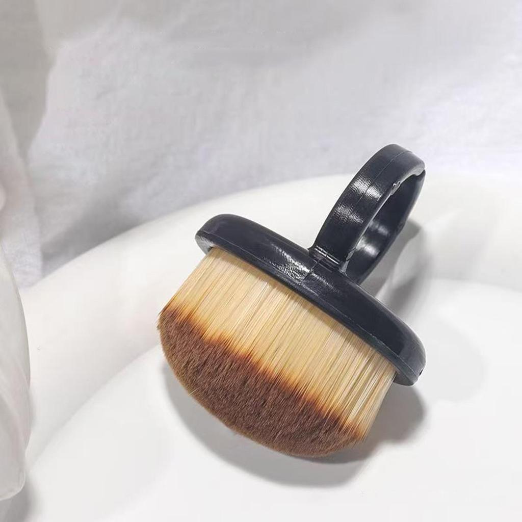 Fingerring-Reinigungsbürste Fingerring-Nagelstaubbürste für Nagel und Zehennagel Weiche Maniküre-Staubwischer-Werkzeuge für Zuhause Salon Innenbereich