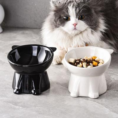 High Feet Cat Bowl Neck Protection Pet Food Bowl New Pet Bowl  Pet Supplies