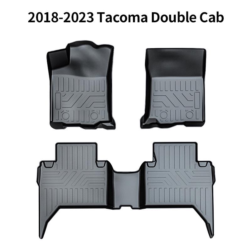 Tacoma Double Cab All-Weather TPE Eco-Friendly Odorless Waterproof Floor Mats (2018-2023)