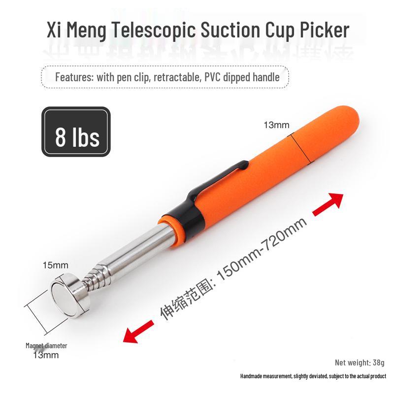 8LB Retractable Magnetic Pickup Tool with Light for Auto Repair