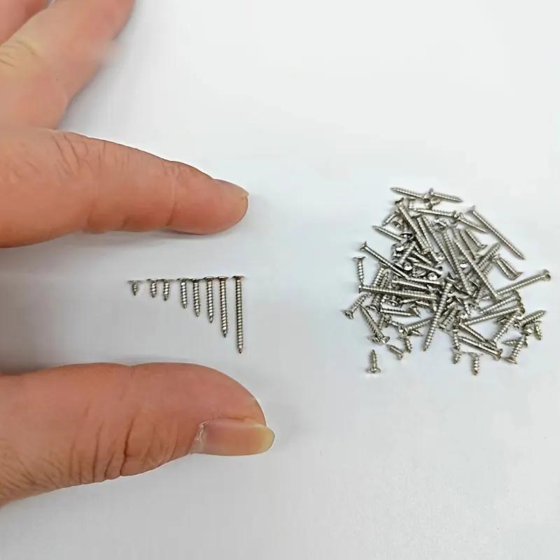 Set de 800 de șuruburi autofiletante pentru lemn, șurub cu cap plat Phillips M2 pentru tablă, kit asortat de șuruburi autofiletante