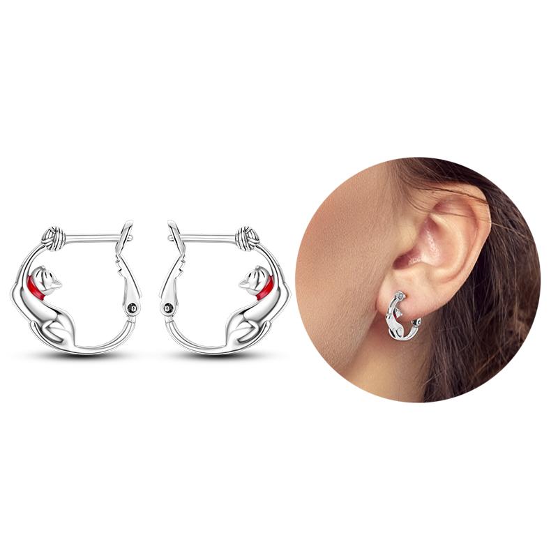 Silver 925 Heart CZ Cubic Zircon Round Daisy Flower Trio Stud Earrings for Women Silver S925 Original Fashion Jewelry