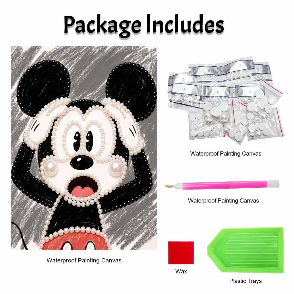 Disney Pearl Painting Mickey Pearl Art Painting Wall Suitable for Home Office Decoration Handmade GiftsElegant