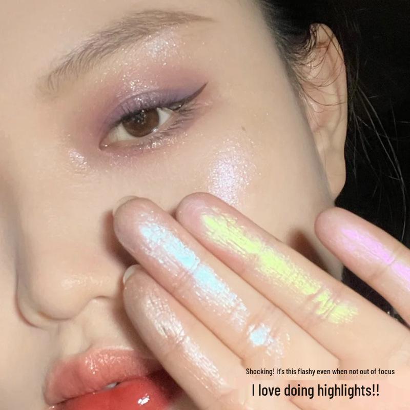 Paleta de Sombras de Ojos Xixi: Brillo Resplandeciente, Iluminación 3D, Maquillaje de Escenario para Bolsas Bajo los Ojos.