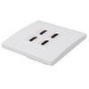 HD Wall Plate 4K 60HZ Female to Female 4 Ports HD Multimedia Interface Wall Panel for Computers TVs