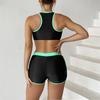 Fashion Women's Color Blocking Slim Beach Split Swimsuit Bikini