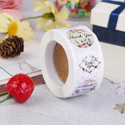 500 Pcs/Roll Round Thank You Stickers Seal Labels  Stickers Labels For Party