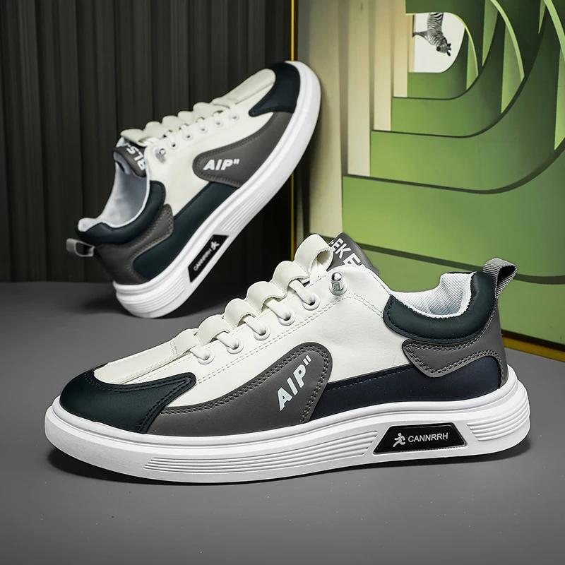 2025 Spring and Autumn New Men's Shoes Leather Low Cut Fashion Fashion Running Sports Men's Casual Fashion Shoes