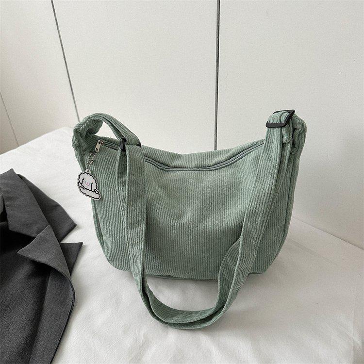 Corduroy Korean-Chic Literary Crossbody Bag for Women