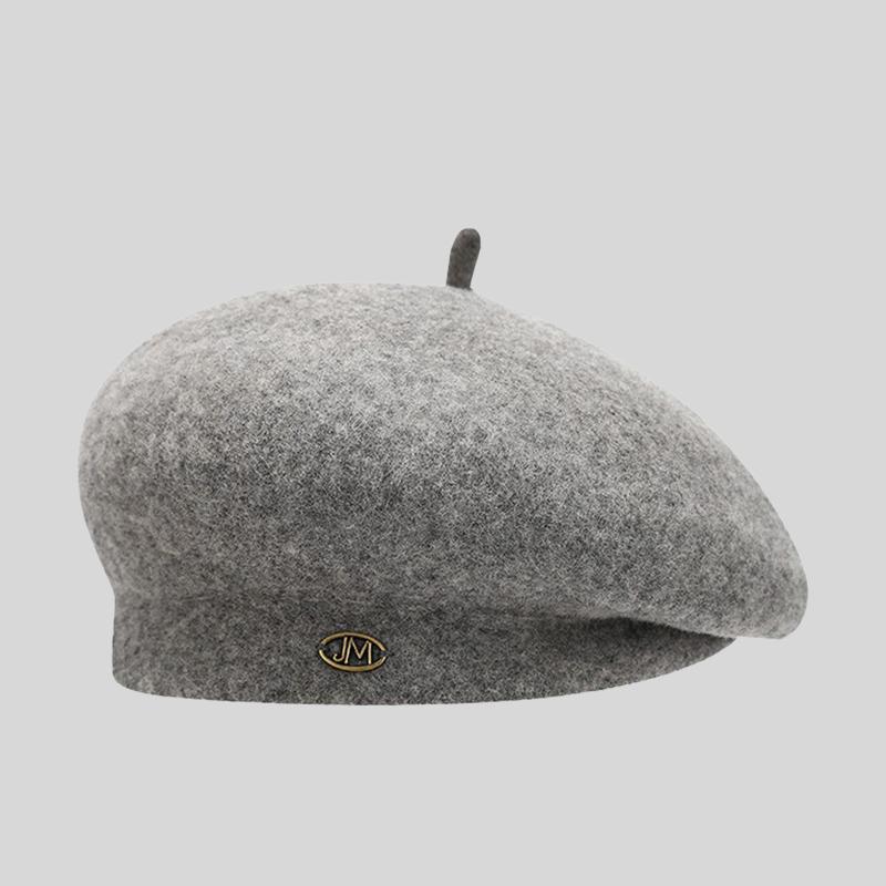Young Ladies Casual Autumn Winter Stylish Solid Wool Berets Cap Warm Women's Beret for Daily Use