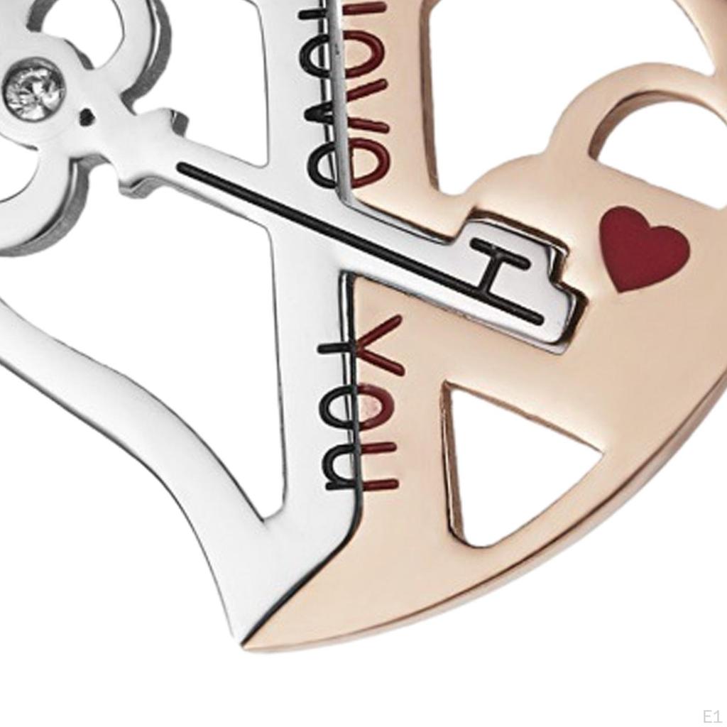Couple Necklace, Puzzle Trendy, Simple Design, Double Pendant Necklace for Anniversaries,