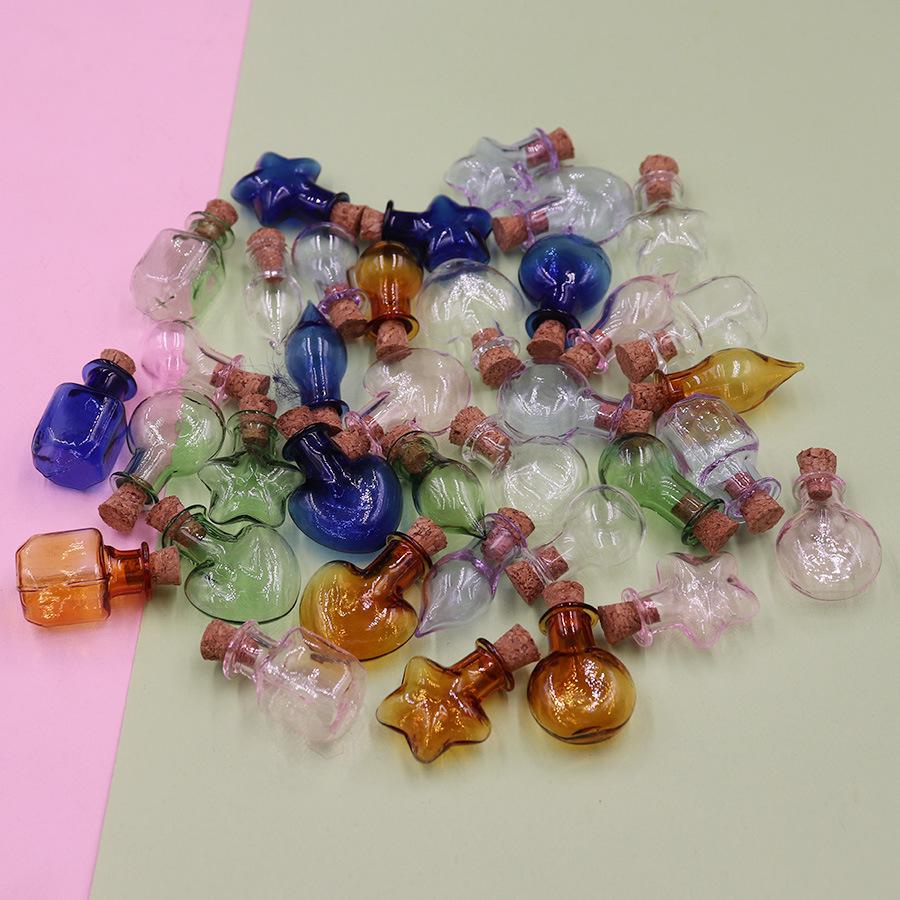 Doplňky pro kutily Ručně vyrobený materiál Příslušenství Skleněná láhev na přání Driftovací láhev s dřevěnou zátkou Kreativní driftovací láhev