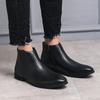 Fashion Senior British Style Leather Chelsea Ankle Boots High Top Office Business Casual Boot for Men Soft Comfort Quality Pointed Boots