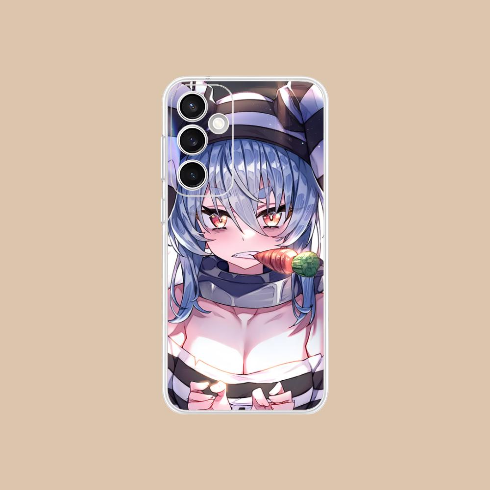 Holo Usada Pekora Clear Mobile Phone Case for Samsung Galaxy S25 S24 S23 S22 S21Plus FE Ultra Colorful Cover