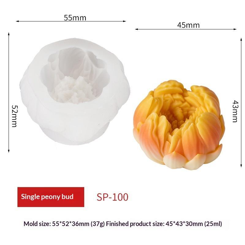 3D Jasmine Gardenia Flower Candle Silicone Mold Handmade Aromatherapy Candle Gypsum Soap Mould Mousse Cake Dessert Baking Tools