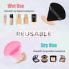 8Pcs Powder Puff Set W/4 Travel Cases |Triangle Reusable Puffs for Loose/Foundation Powder | Professional Makeup Applicators Kit
