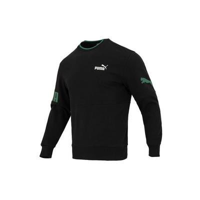 Power Colorblock Crew Neck Sweatshirt With Tr Logo Print Men Tops Black 676666-51