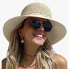 Straw Hat Women's Summer Big Eaves Sunshade Sunscreen Beach Sun Hat Woven Foldable Versatile Seaside Travel Fashion Cool Hat