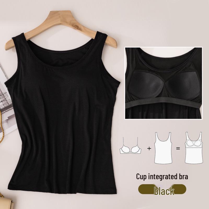 

Женская майка-камисоль большого размера с подкладкой: Защищающий от холода базовый слой из модала без бюстгальтера L 95-115 lbs