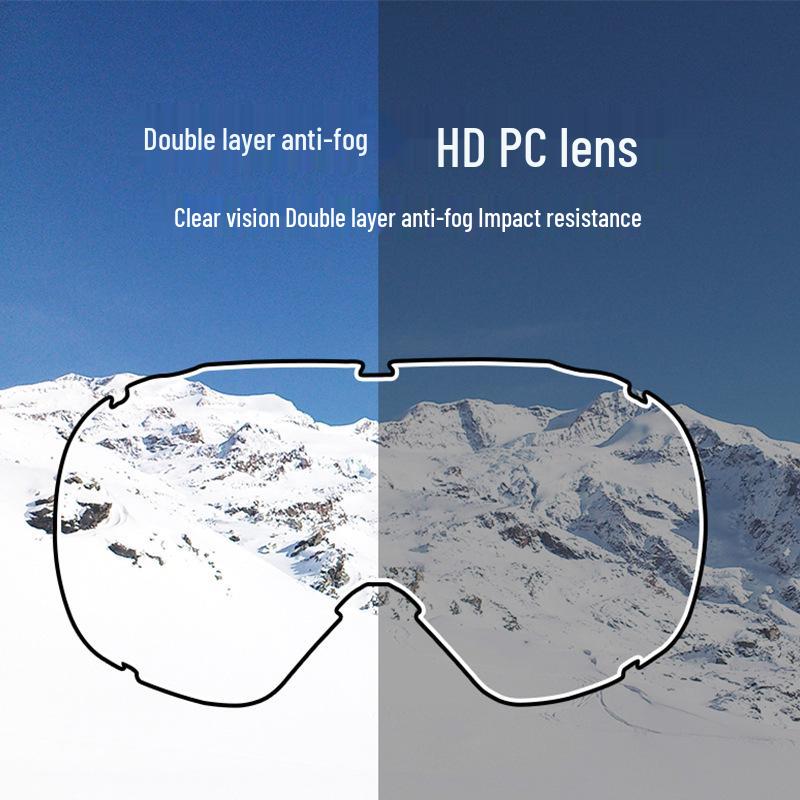 2025 Unisex Spherical Ski Goggles: Double-Layer Anti-Fog Outdoor Cylindrical Snow Goggles