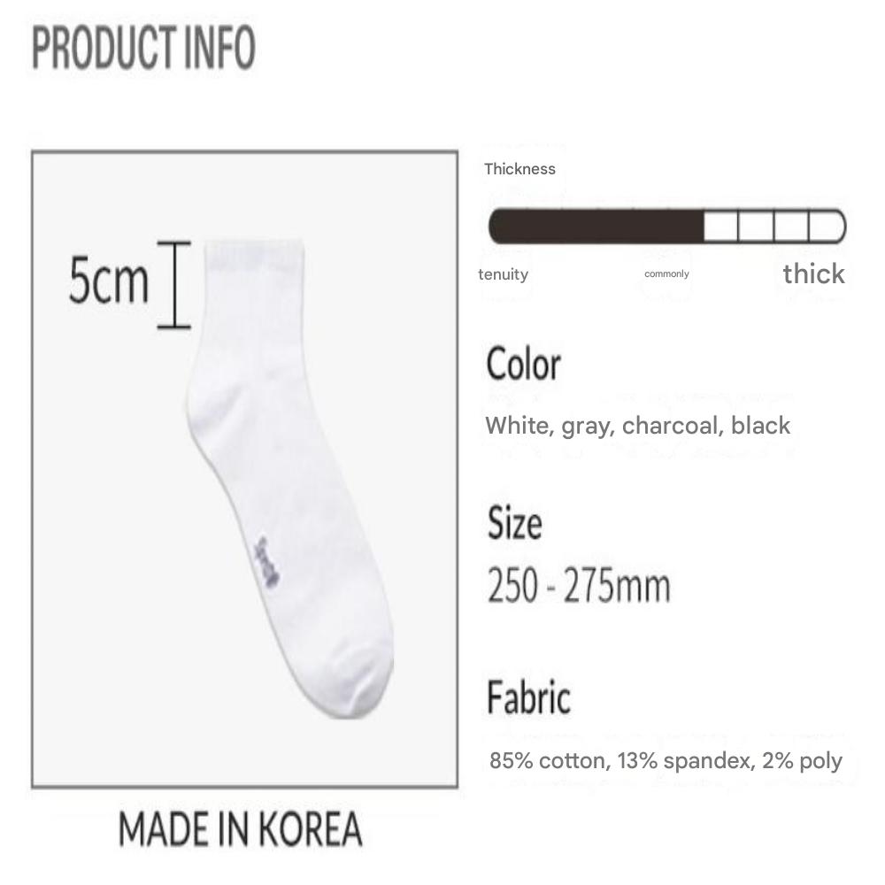 Sockpiens Men's Premium Short-Sleeve Sports Band Socks[7~9.5(US)6.5~9(UK)40~42.5(EU)] 8-Pair Set