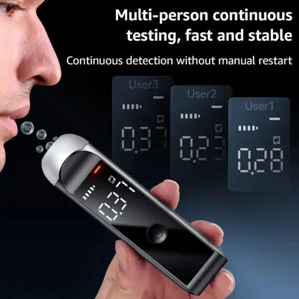 Fast Response Alcohol Breathalyzer Tester Professional Breathalyzer  Car Driver Safety
