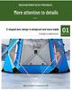 Thickened Cotton-Padded Winter Tent: Quilted, Windproof, and Warm for Extreme Cold Ice Fishing and Camping