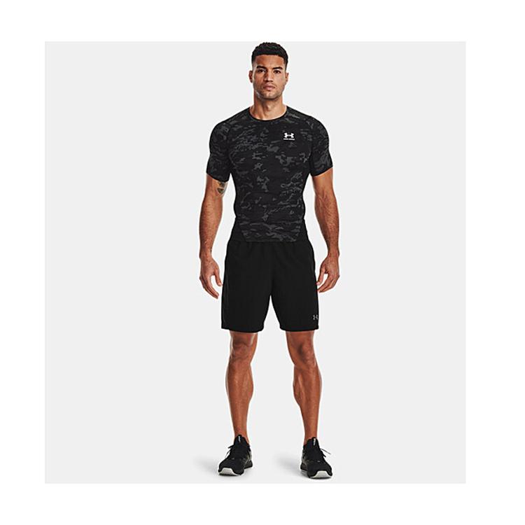 Under Armour Μπλουζάκι Ανδρικό Κοντομάνικο με Λογότυπο και Στρογγυλή Λαιμόκοψη Μαύρο-Καμουφλάζ 1361519-001
