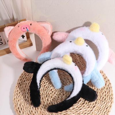 Snotty Pig Plush Hairband Plush Doll Penguin Hair Hoop Fashion Cartoon Headband  Girls