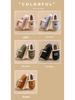 Women's High-Top Velvet-Lined Cotton Slippers, Non-Slip, Warm, Thickened for Winter, Suitable for Indoor & Outdoor Use