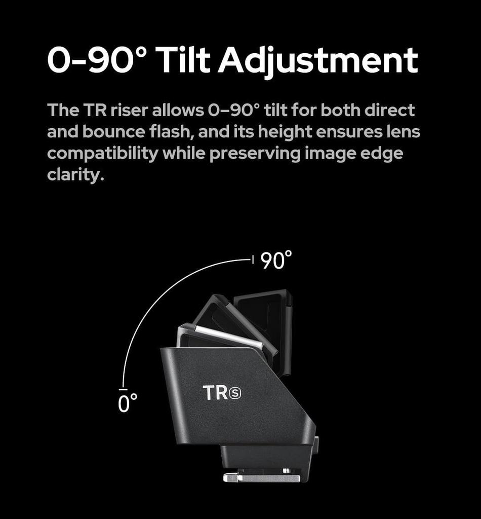 Godox TTL Hot Shoe Riser for and Cameras 30mm Height Increase Angle Adjustment with Direct and Jumping Reduces Lens Shadows Compatible with Godox