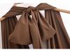 2024 Winter Women's European & American Style Halter Neck Waist-Hugging Dress